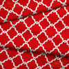 Kırmızı Moroccan Desenli Dijital Baskılı Kumaş