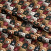 Klasik Teddy Ayıcıklar ve Yıldızlar Dijital Baskılı Kumaş