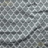 Koyu Gri Moroccan Desenli Dijital Baskılı Kumaş