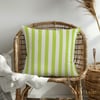 Lime Yeşili – Beyaz 2,5 cm Çizgili Dijital Baskılı Kumaş