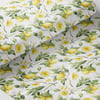 Limon Çiçeği ve Limon Desenli Dijital Baskılı Kumaş