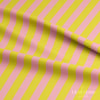 Limon Sarısı – Pudra Pembe 2,5 cm Çizgili Dijital Baskılı Kumaş