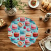 Macaronlarla Tatlı Rüya Dijital Baskılı Kumaş