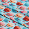 Macaronlarla Tatlı Rüya Dijital Baskılı Kumaş