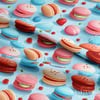 Macaronlarla Tatlı Rüya Dijital Baskılı Kumaş