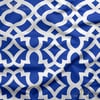 Mavi-Beyaz Geometrik Motif Desenli Dijital Baskılı Kumaş