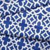 Mavi-Beyaz Geometrik Motif Desenli Dijital Baskılı Kumaş