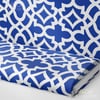 Mavi-Beyaz Geometrik Motif Desenli Dijital Baskılı Kumaş