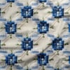 Mavi Düğmenin İlmek Hikâyesi Dijital Baskılı Kumaş