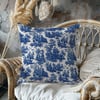 Mavi Masallar Toile de Jouy Dijital Baskılı Kumaş