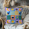Minik Astronotlar Patchwork Dijital Baskılı Kumaş
