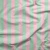Mint Yeşili – Pudra Pembe 2,5 cm Çizgili Dijital Baskılı Kumaş