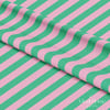 Mint Yeşili – Pudra Pembe 2,5 cm Çizgili Dijital Baskılı Kumaş