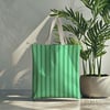 Mint Yeşili – Yeşil Çizgili Dijital Baskılı Kumaş