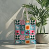 Mutluluk Kareleri Patchwork Dijital Baskılı Kumaş