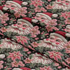 Nakış Dokulu Pembe Noel Baba Bahçesi – 3D Yılbaşı Dijital Baskılı Kumaş