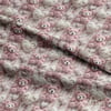 Örgü Kalplerin Arasında Pembe Teddy Masalı Dijital Baskılı Kumaş