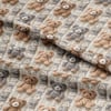 Örgü Zeminde Renkli Teddy Ayıcıklar Dijital Baskılı Kumaş