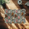 Pastel Kurabiye Bahçesi – 3D Gingerbread Dijital Baskılı Kumaş