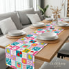 Pastel Patchwork Tavşan ve Meyveli Bahçe Dijital Baskılı Kumaş