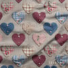 Patchwork Kalp Koleksiyonu Dijital Baskılı Kumaş