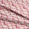 Pembe İlmeklerde Şeker Kalpler Dijital Baskılı Kumaş