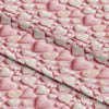 Pembe İlmeklerde Şeker Kalpler Dijital Baskılı Kumaş