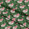 Pembe Şapkalı Tatlı Noel Babası – 3D Yılbaşı Neşe Dijital Baskılı Kumaş