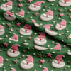 Pembe Şapkalı Tatlı Noel Babası – 3D Yılbaşı Neşe Dijital Baskılı Kumaş