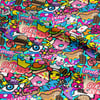 Pop Art Çılgınlığı Renkli Dijital Baskılı Kumaş