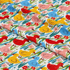 Rengârenk Ördekler Bahçesi Dijital Baskılı Kumaş
