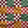 Renk Bloklarının Neşeli Patchwork Oyunu Dijital Baskılı Kumaş