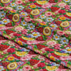 Renklerin Nakış Masalı Patchwork Bahçesi Dijital Baskılı Kumaş