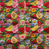 Renklerin Nakış Masalı Patchwork Bahçesi Dijital Baskılı Kumaş