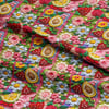 Renklerin Nakış Masalı Patchwork Bahçesi Dijital Baskılı Kumaş