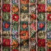 Renkli Şeritlerde Patchwork Çiçek Bahçesi Dijital Baskılı Kumaş
