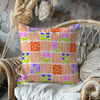 Retro Bahar Patchwork Dijital Baskılı Kumaş
