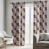 Rustik Patchwork Kalp ve Gül Dijital Baskılı Kumaş