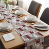 Rustik Patchwork Kalp ve Gül Dijital Baskılı Kumaş