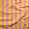 Sarı – Pembe 2,5 cm Çizgili Dijital Baskılı Kumaş
