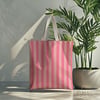 Şeker Pembe – Pudra Pembe 2,5 cm ÇizgiliDijital Baskılı Kumaş