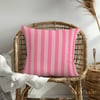 Şeker Pembe – Pudra Pembe 2,5 cm ÇizgiliDijital Baskılı Kumaş
