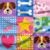 Sevimli Köpek Dostları Patchwork Dijital Baskılı Kumaş