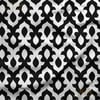 Siyah-Beyaz Etnik Motif Desenli Dijital Baskılı Kumaş
