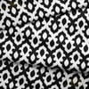 Siyah-Beyaz Etnik Motif Desenli Dijital Baskılı Kumaş
