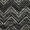 Siyah-Beyaz Zigzag Etnik Desenli Dijital Baskılı Kumaş