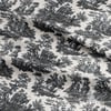 Siyah Masallar Toile de Jouy Dijital Baskılı Kumaş