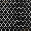 Siyah Moroccan Desenli Dijital Baskılı Kumaş