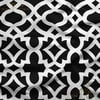 Siyah Zemin, Beyaz Geometrik Motif Desenli Dijital Baskılı Kumaş