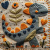 Sonbahar Rüyasındaki Dino 3'lü Pano Kumaşı